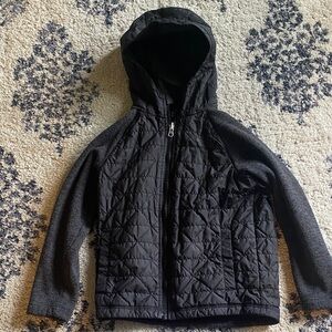 Kids Black Quilted North Face Jacket